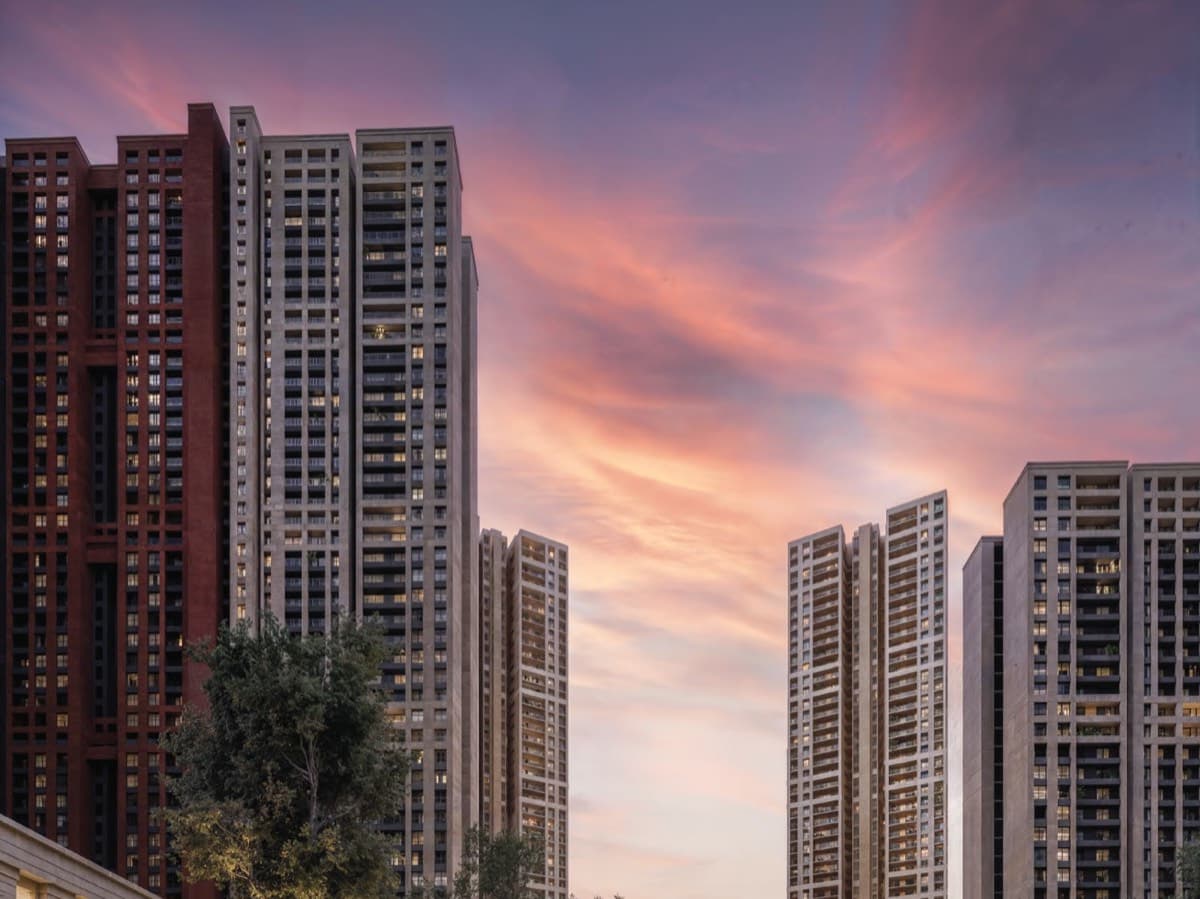 Brigade Granada Whitefield Kadugodi Main Road — residential towers and landscaped courtyard, artist's impression
